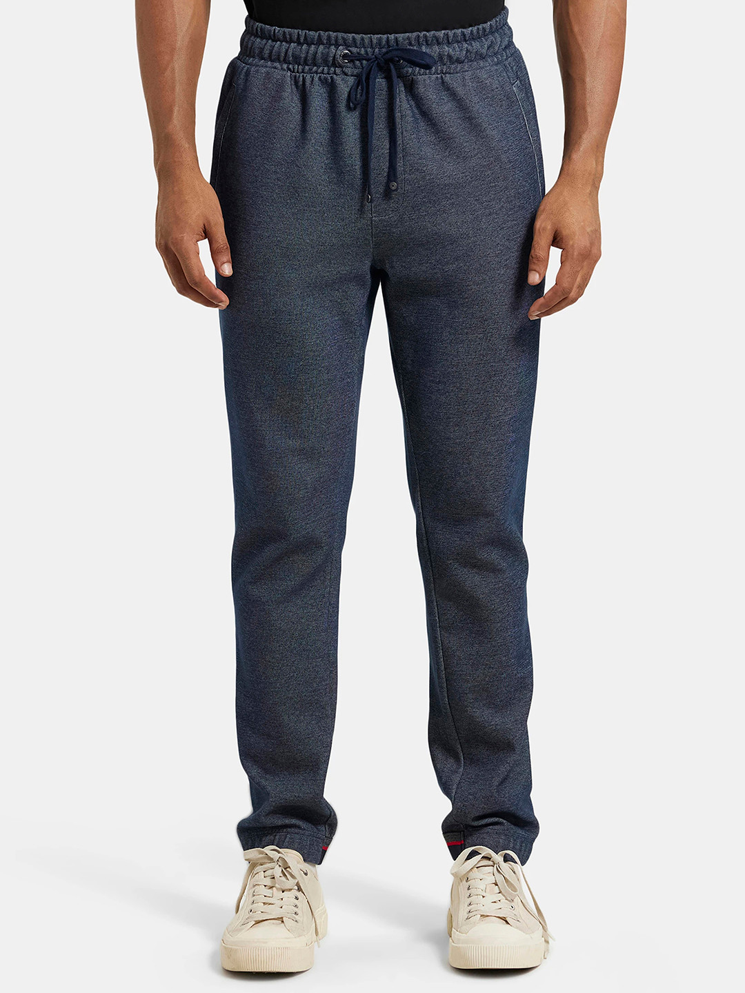 

Jockey Men Blue Solid Slim-Fit Track Pant