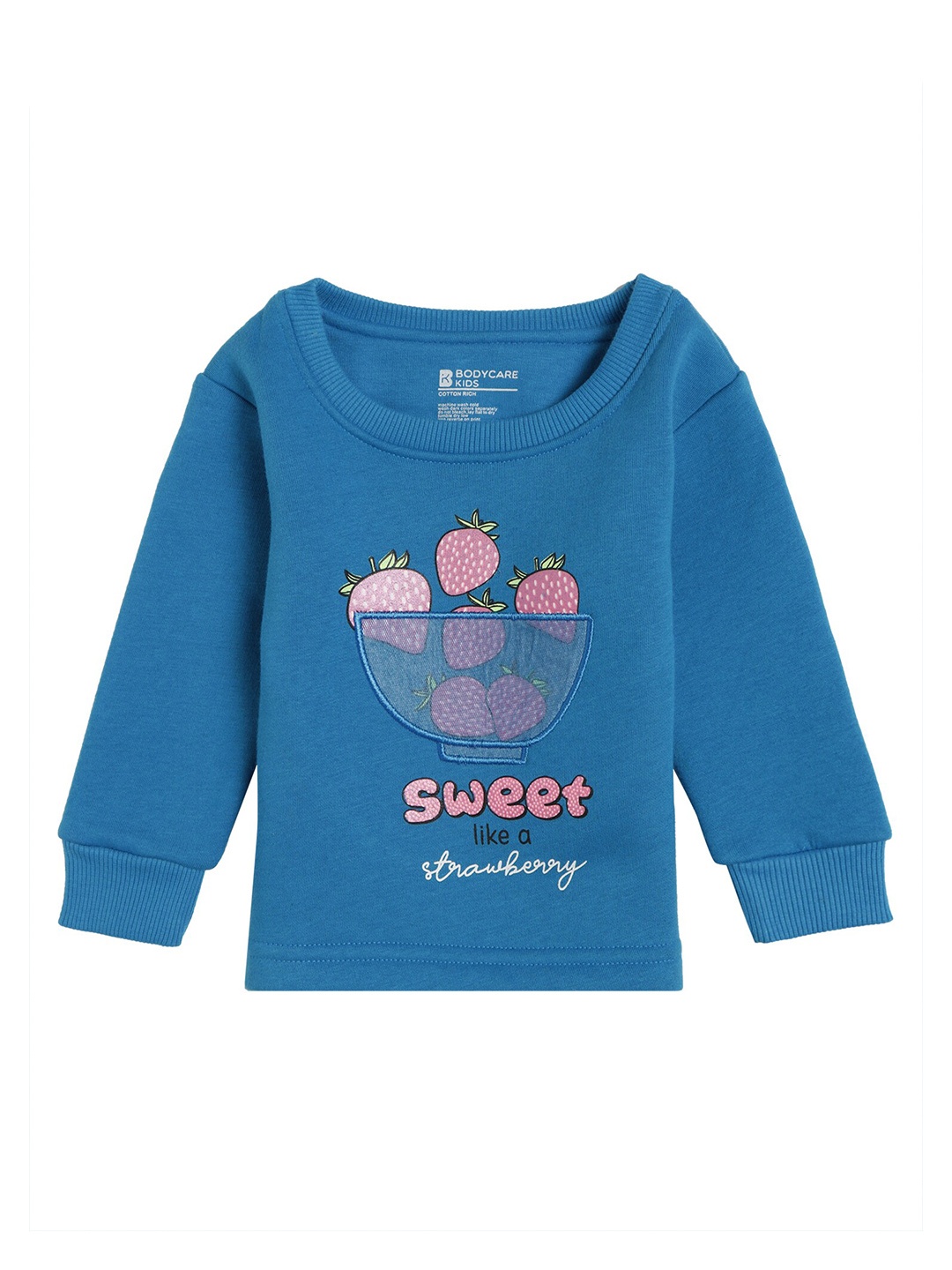 

Bodycare Kids Girls Blue Printed T-shirt