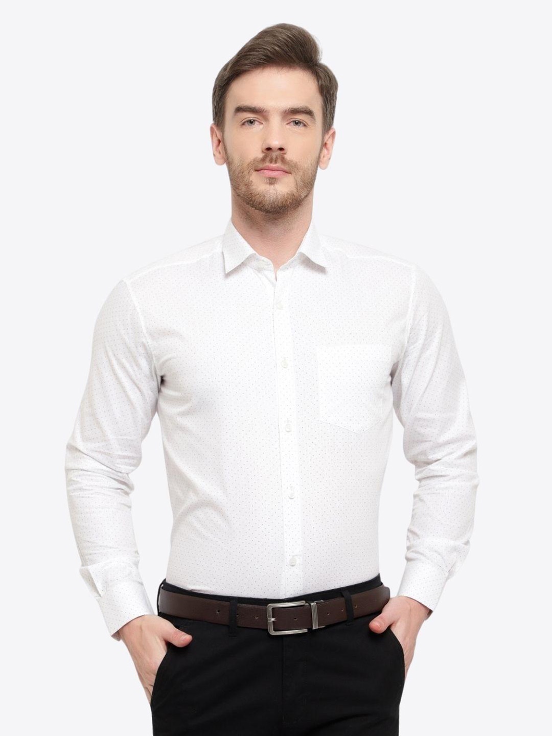 

D Kumar Men White Standard Formal Cotton Shirt