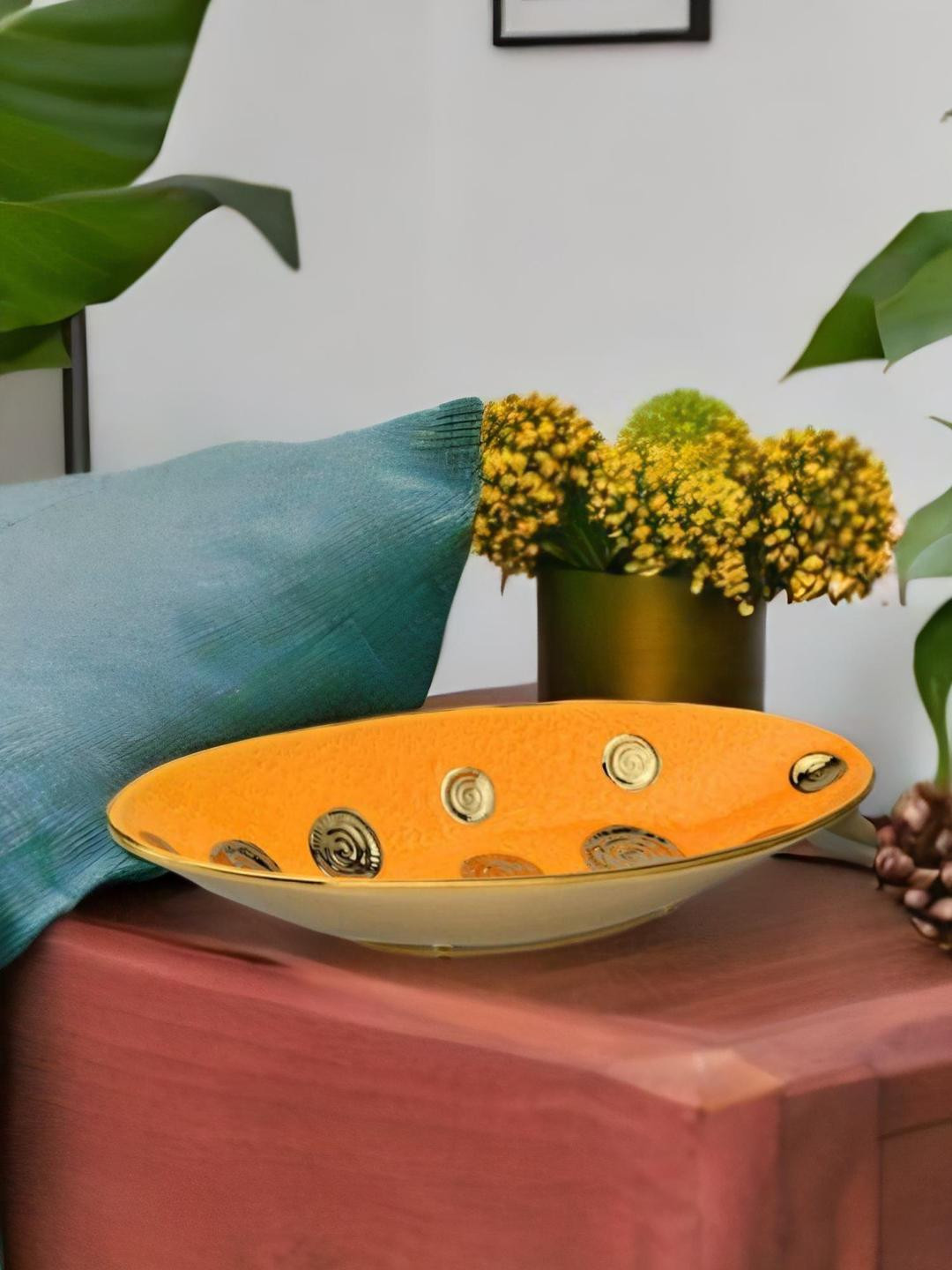 

Athome by Nilkamal Unisex Mustard Decorative Bowls