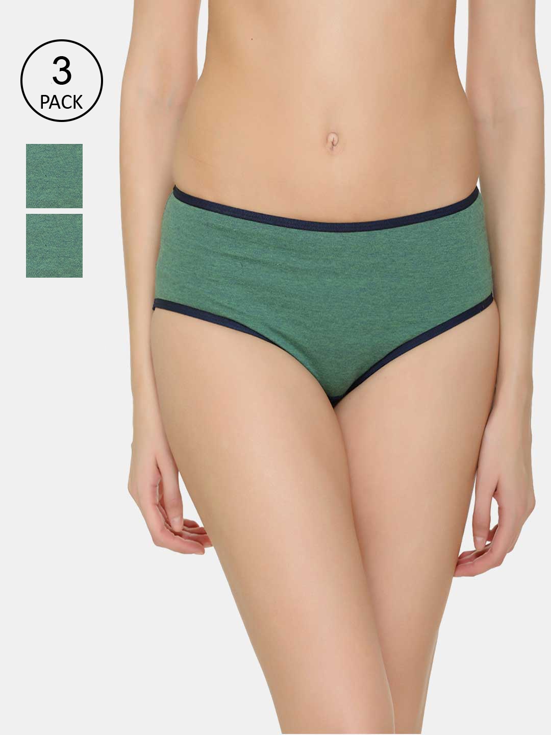 Skidlers Women Pack Of 3 Assorted Pure Cotton Bikini Briefs