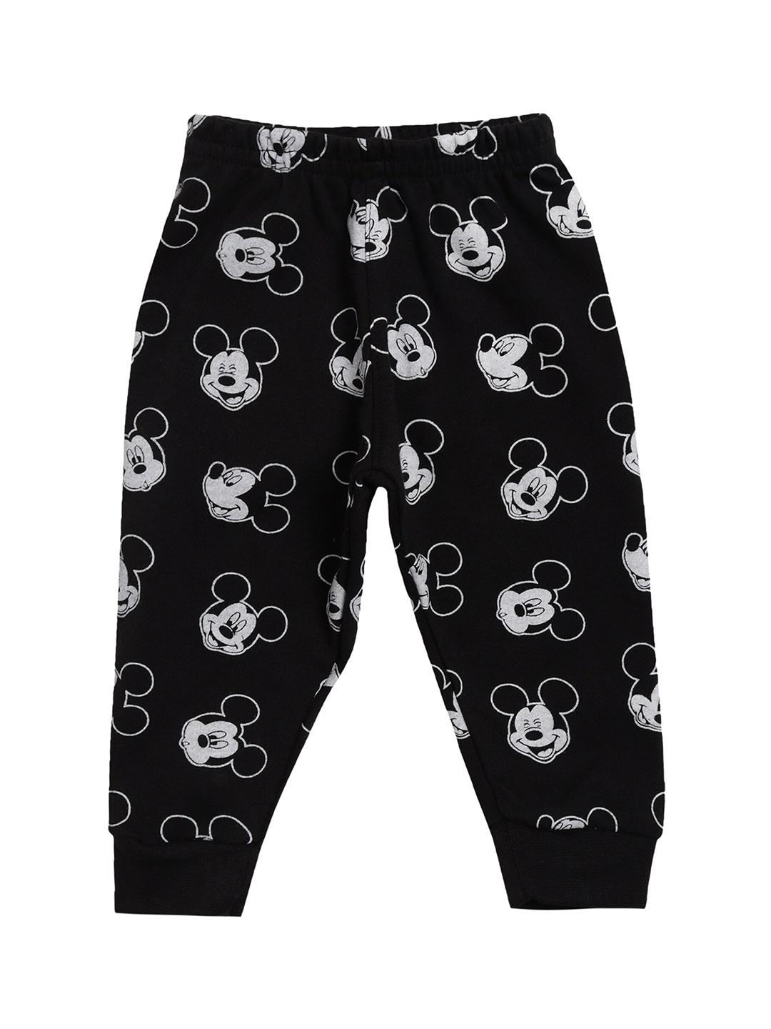 

Bodycare Kids Boys Black & White Mickey Mouse Print Printed Cotton Joggers