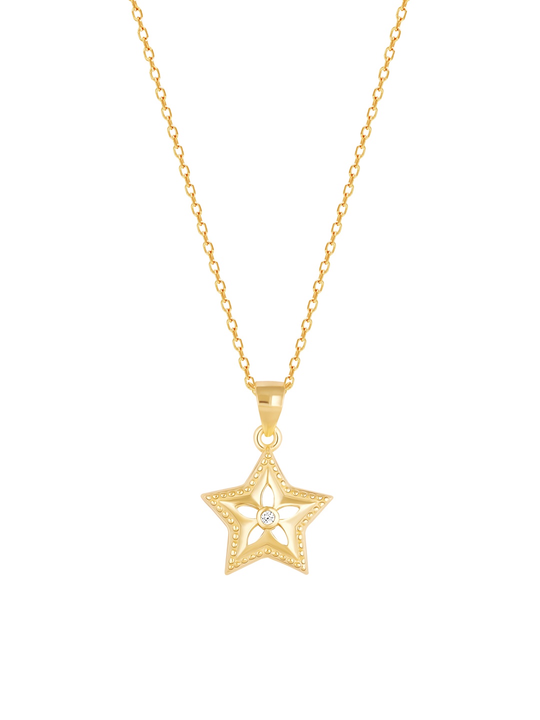 

GIVA 925 Sterling Silver 18k Gold Plated Falling Star Pendant With Link Chain