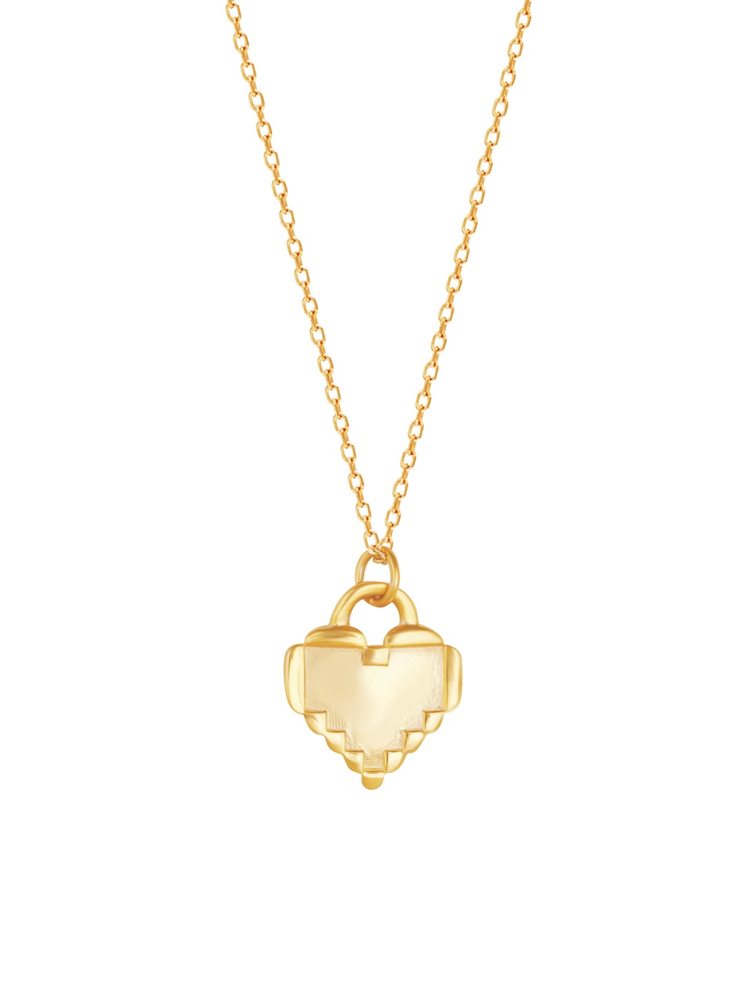 

GIVA 925 Sterling Silver 18k Gold Plated Heartbeat Pendant With A Link Chain