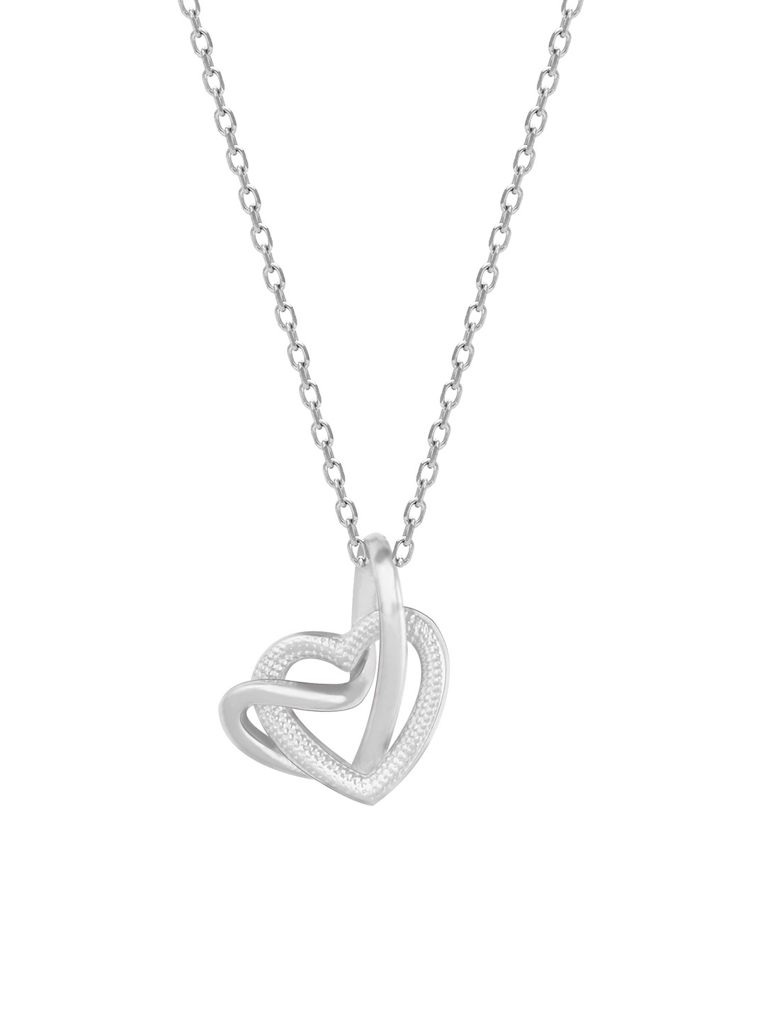 

GIVA 925 Sterling Silver Double Trouble Heart Pendant With Link Chain