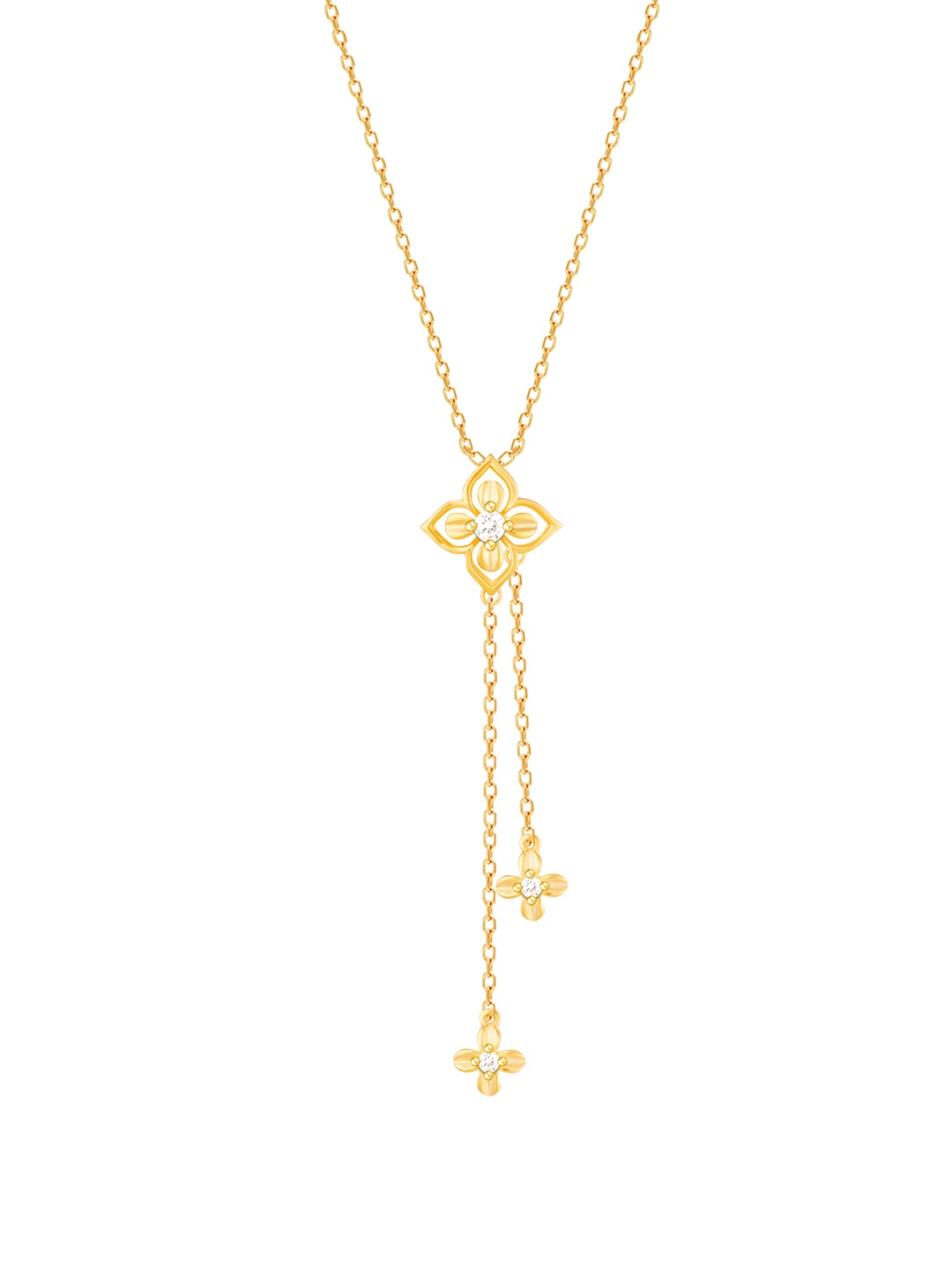 

GIVA 925 Sterling Silver 18k Gold Plated Artsy Floral Necklace