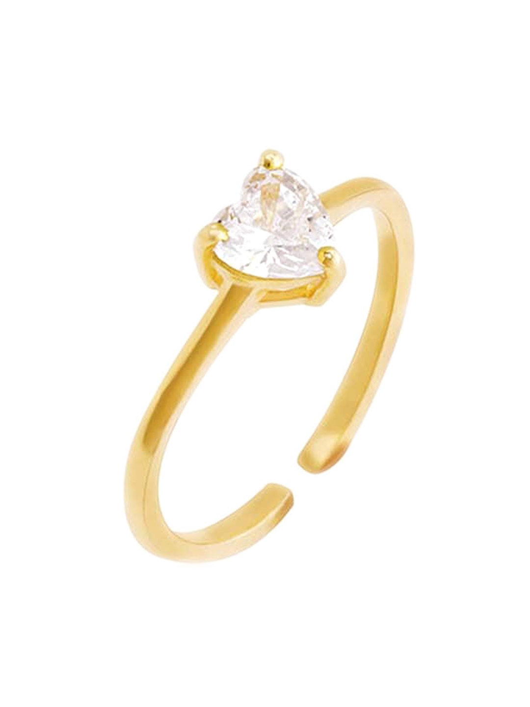 

GIVA 925 Sterling Silver 18k Gold Plated Hearts Paradise Ring