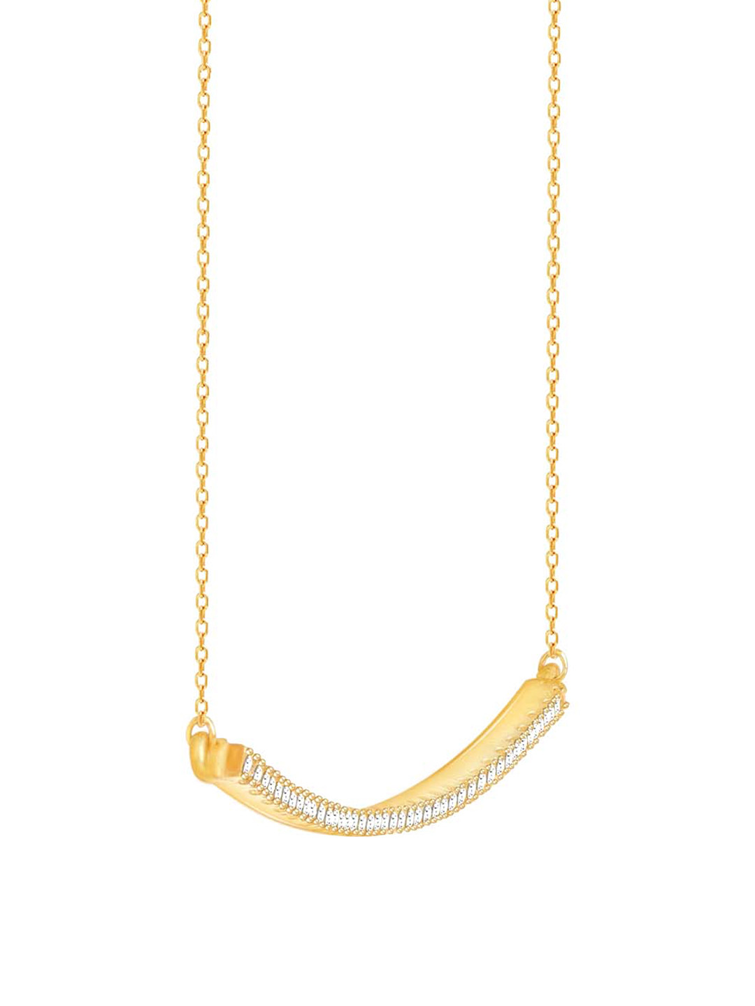 

GIVA 925 Sterling Silver 18k Gold Plated Zircon Arc Necklace