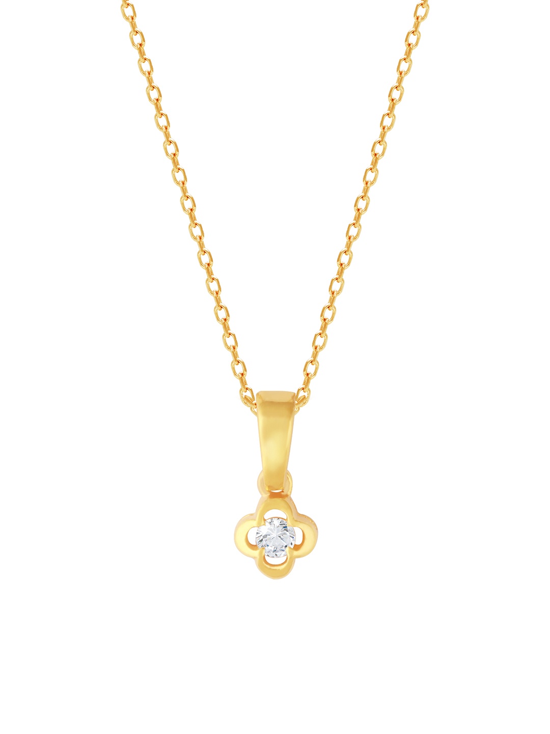 

GIVA 925 Sterling Silver 18k Gold Plated Flower Power Pendant With Link Chain