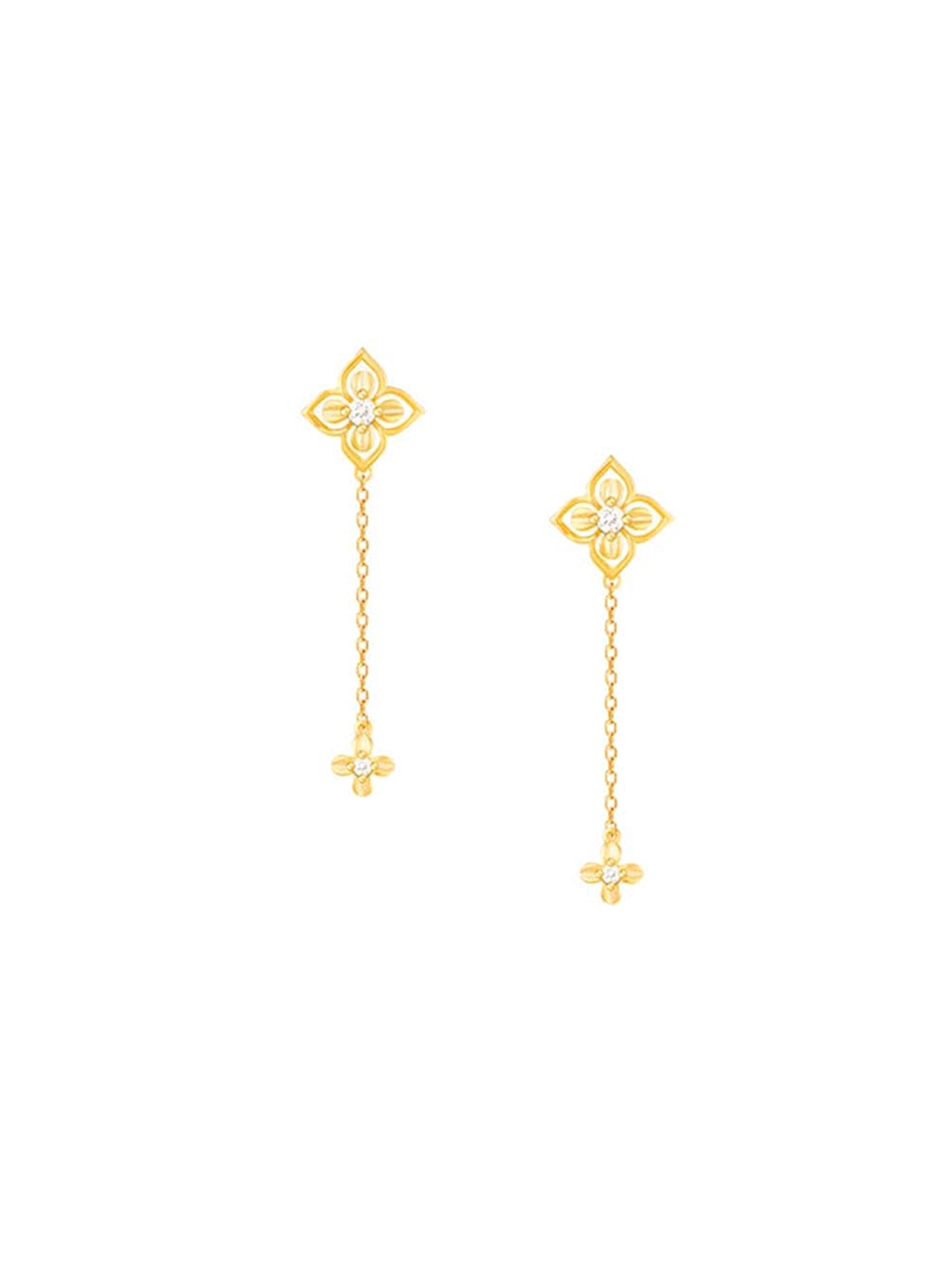 

GIVA 925 Sterling Silver 18K Gold Plated Artsy Floral Earrings