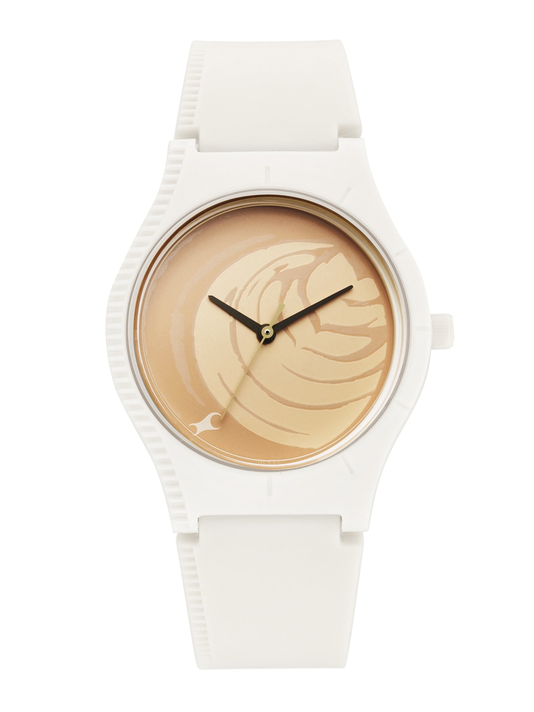 

Fastrack Women Beige Printed Dial & White Straps Analogue Watch