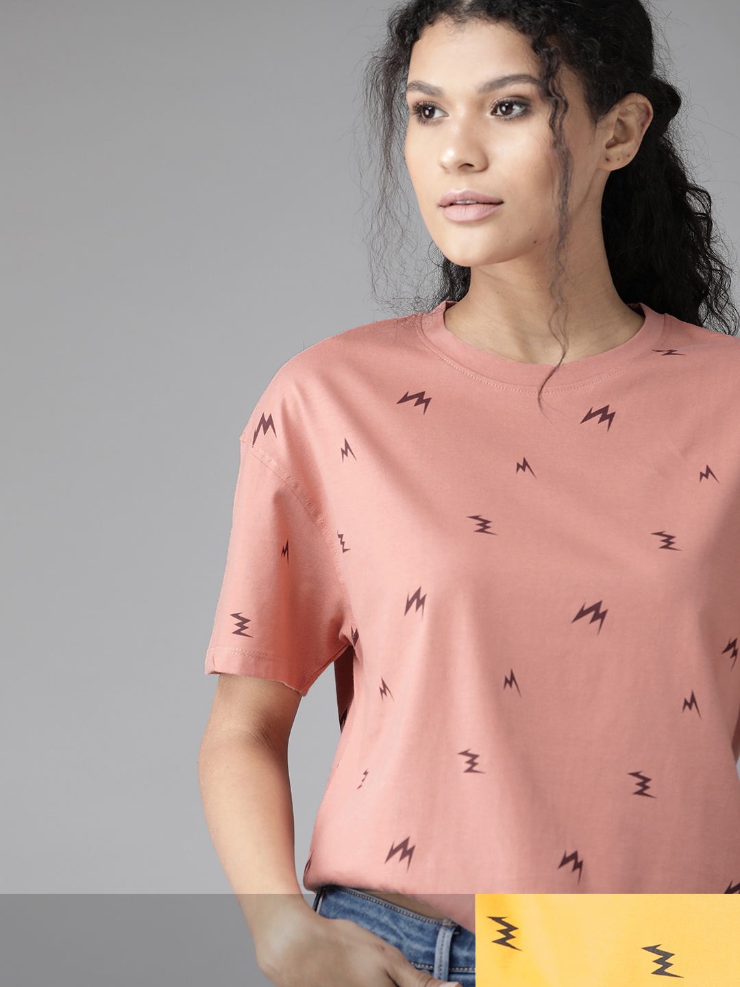 

Roadster Women Pack of 2 Cotton T-shirts, Pink