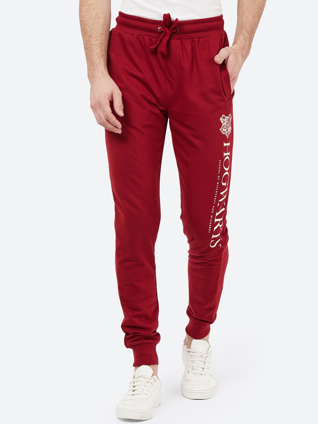 

Free Authority Men Maroon Harry Potter Printed Pure Cotton Joggers