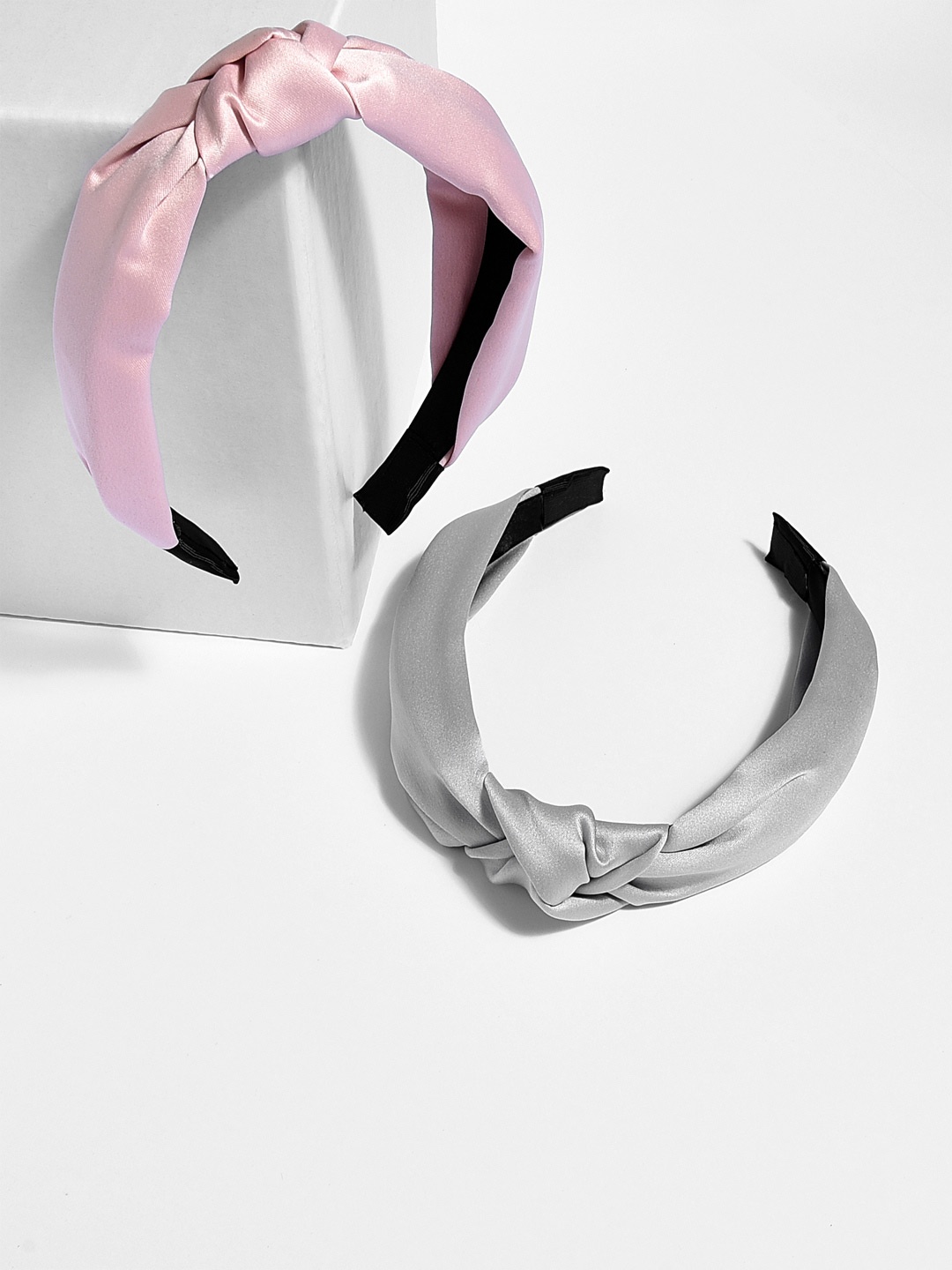 

ToniQ Women Set of 2 Pink & Grey Hairband