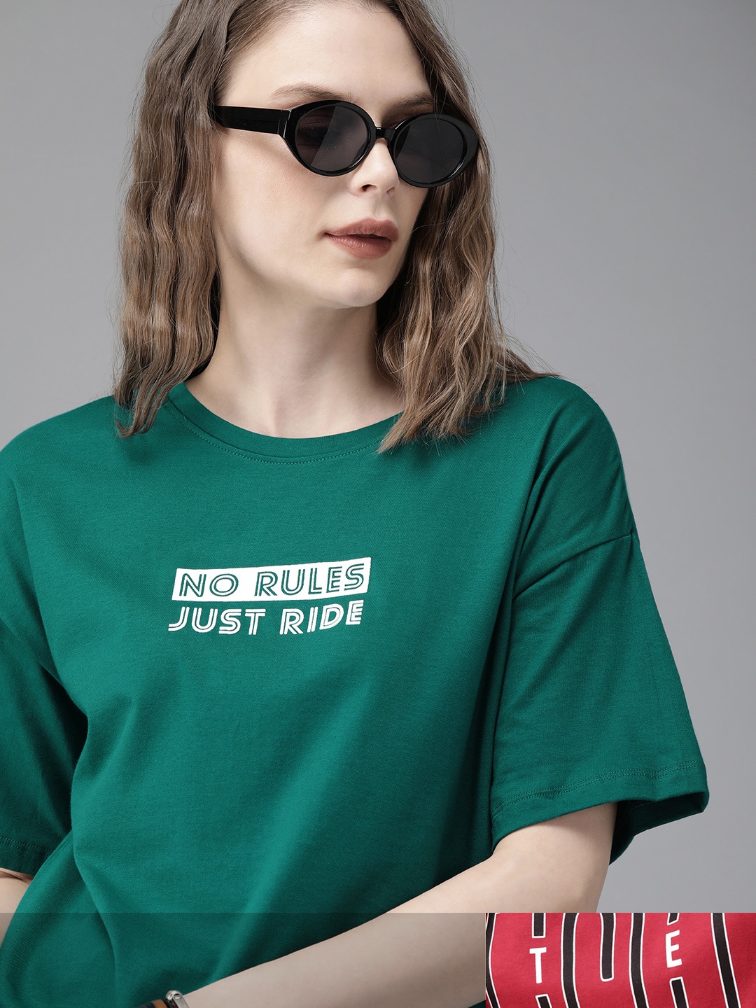 

Roadster Women Pack of 2 Printed T-shirt, Green