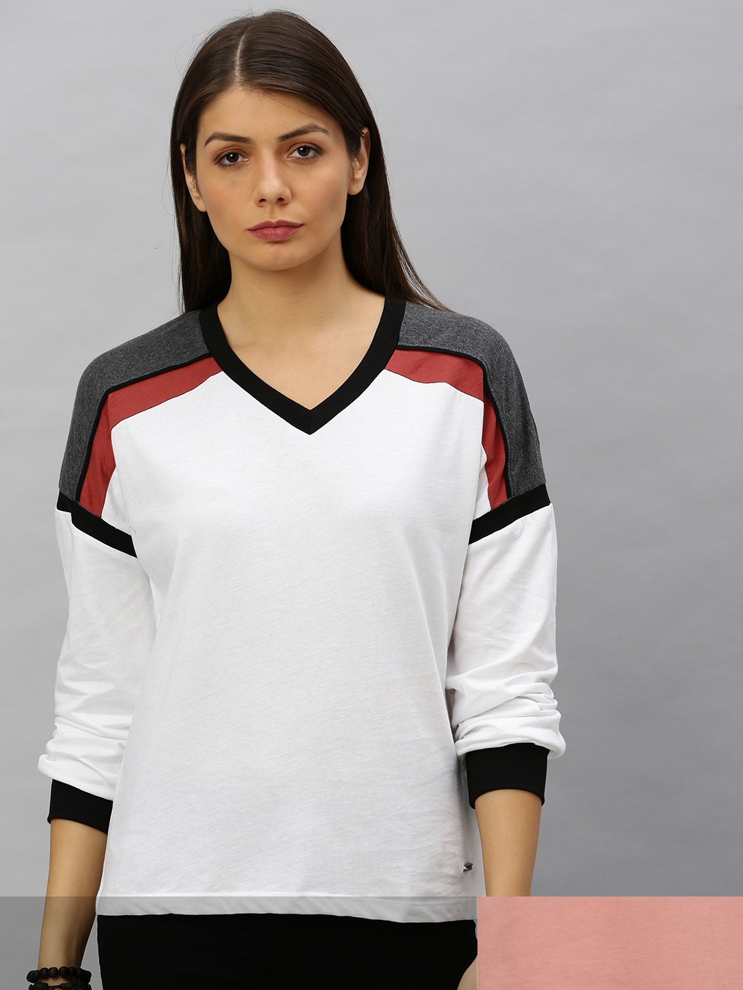 

Roadster Women Pack of 2 Solid T-shirts, White