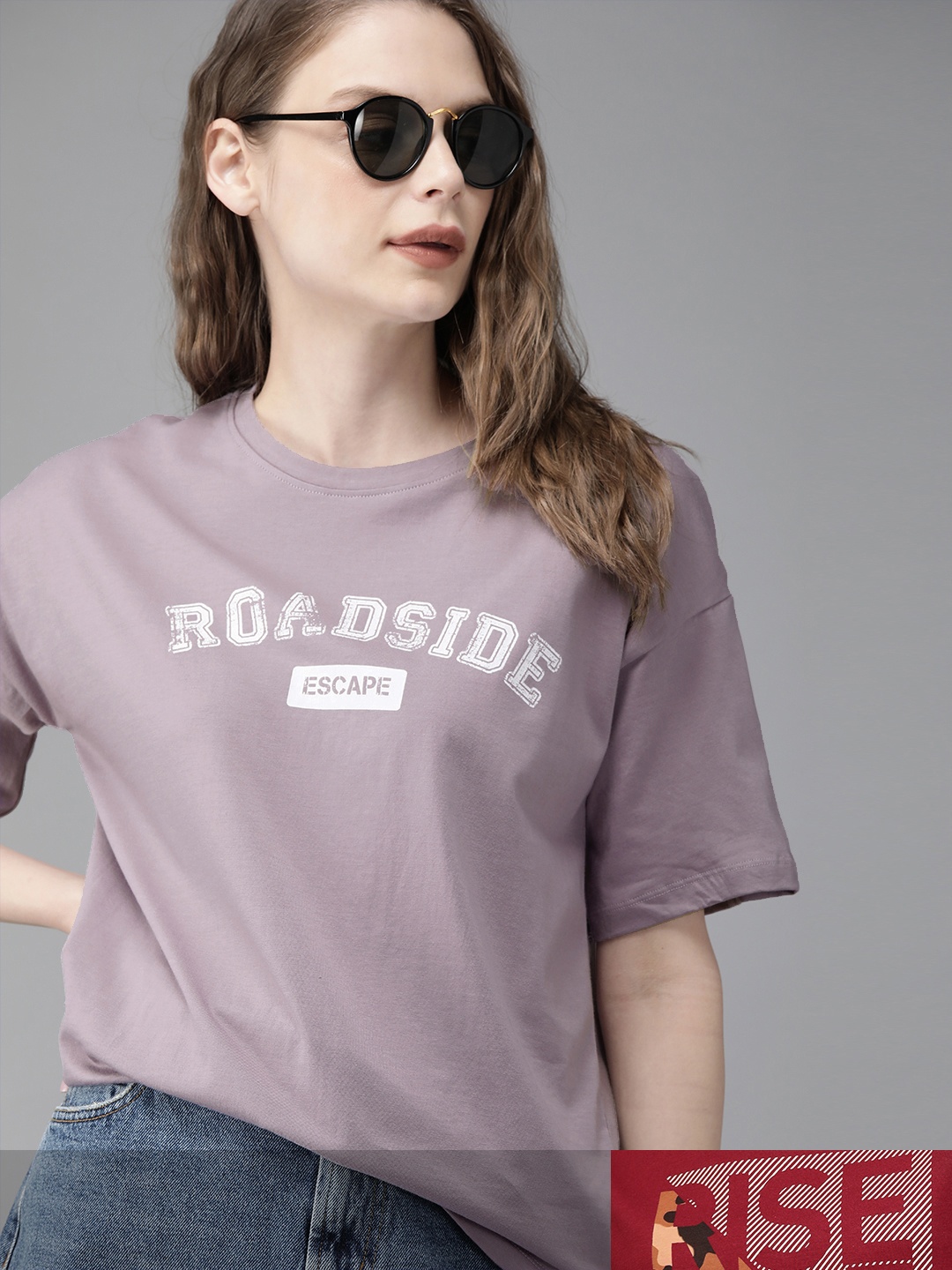 

Roadster Women Pack of 2 Pure Cotton Printed T-shirts, Maroon