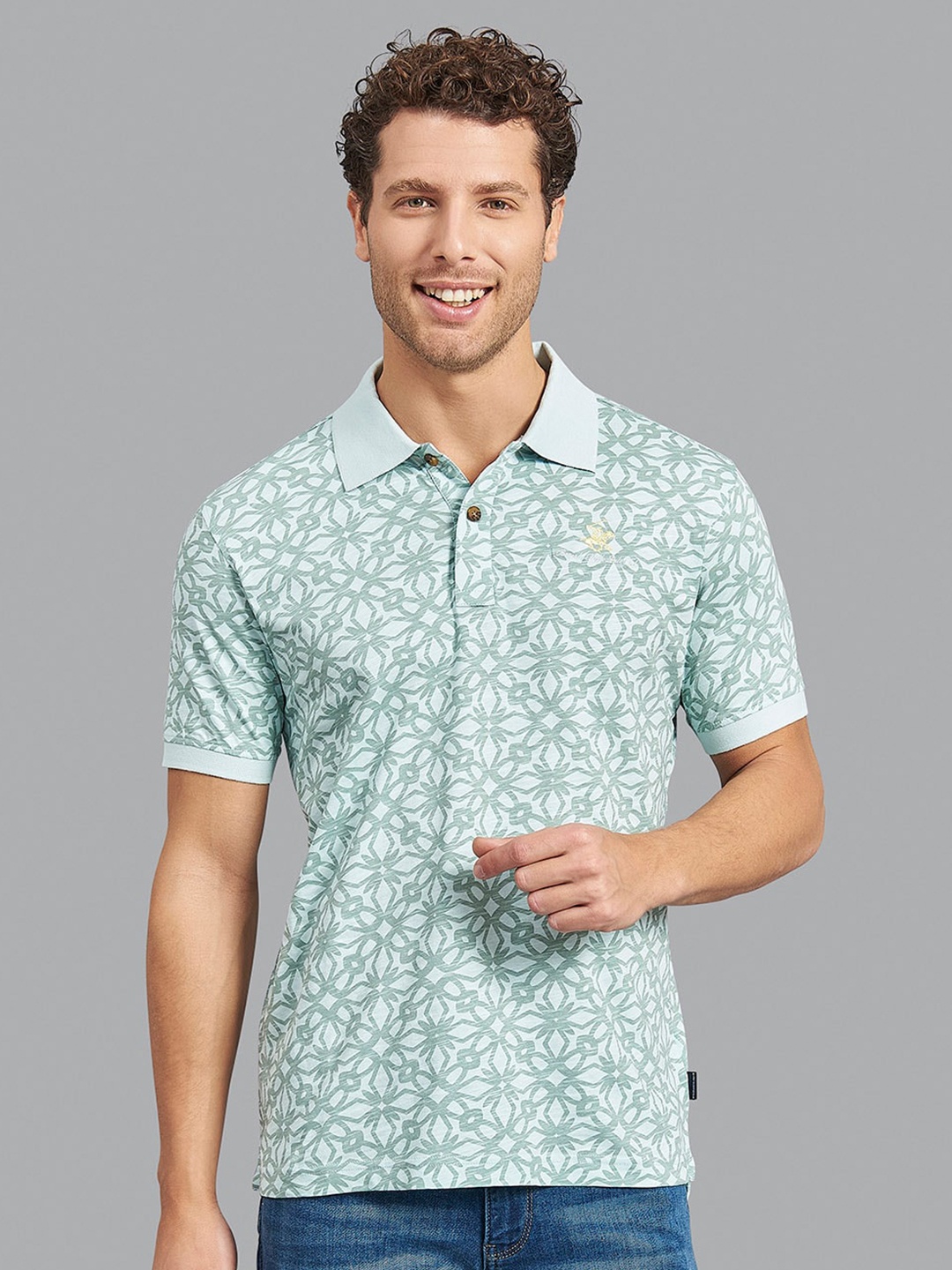 

Beverly Hills Polo Club Men Green Polo Collar T-shirt