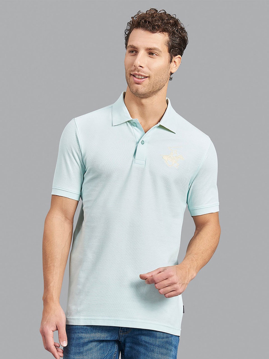 

Beverly Hills Polo Club Men Green Polo Collar T-shirt