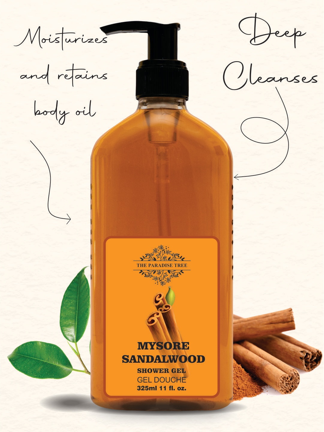 

The Paradise Tree Mysore Sandalwood Shower Gel - 325 ml, Orange