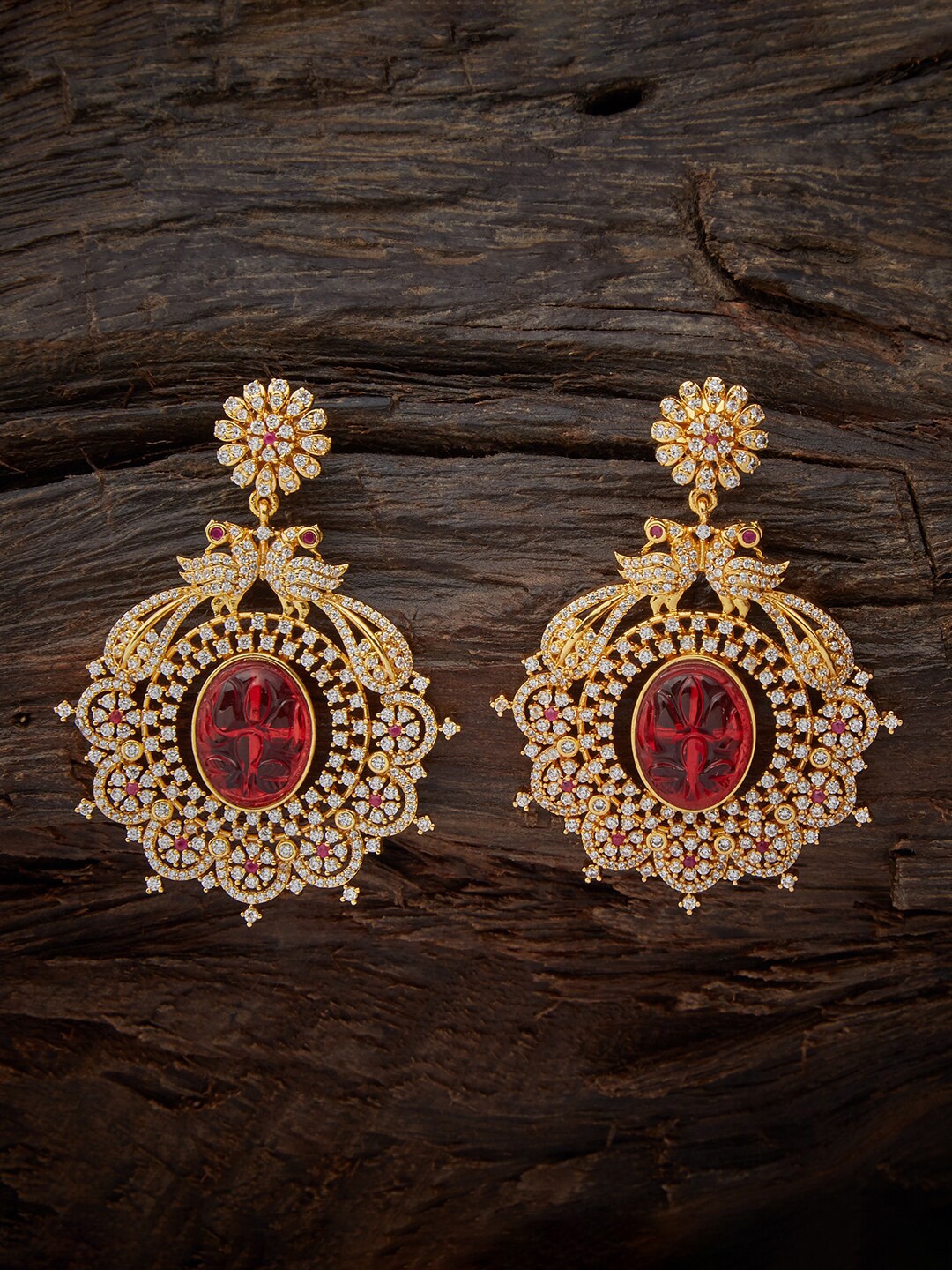 

Kushal's Fashion Jewellery Red Contemporary Drop Earrings