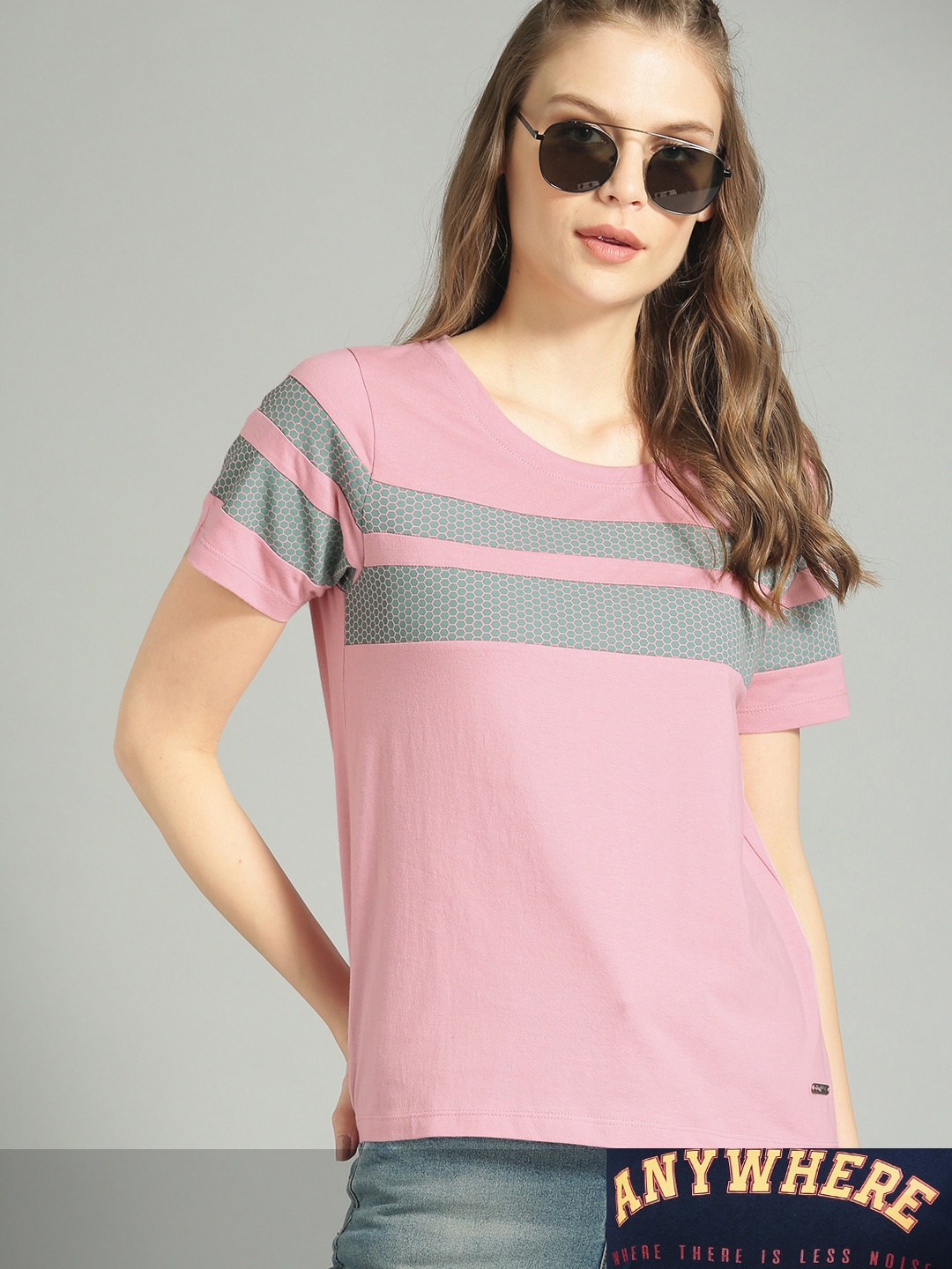 

Roadster Women Pack of Pure Cotton T-shirts, Pink