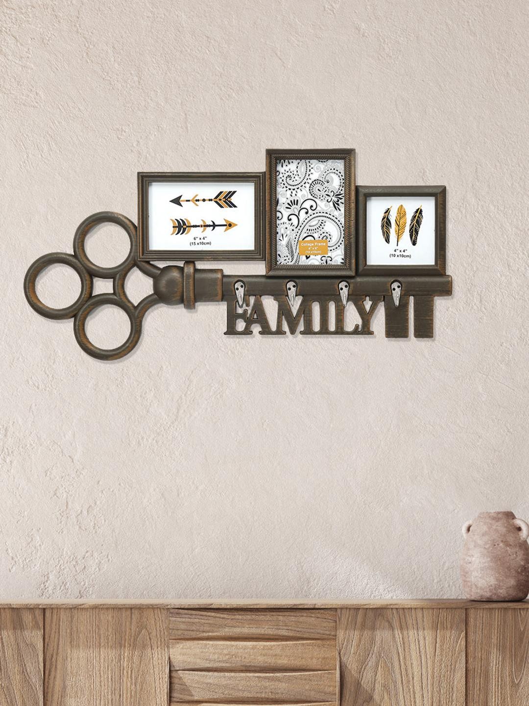 

Athome by Nilkamal Brown Solid Key Hook With Photo Frame