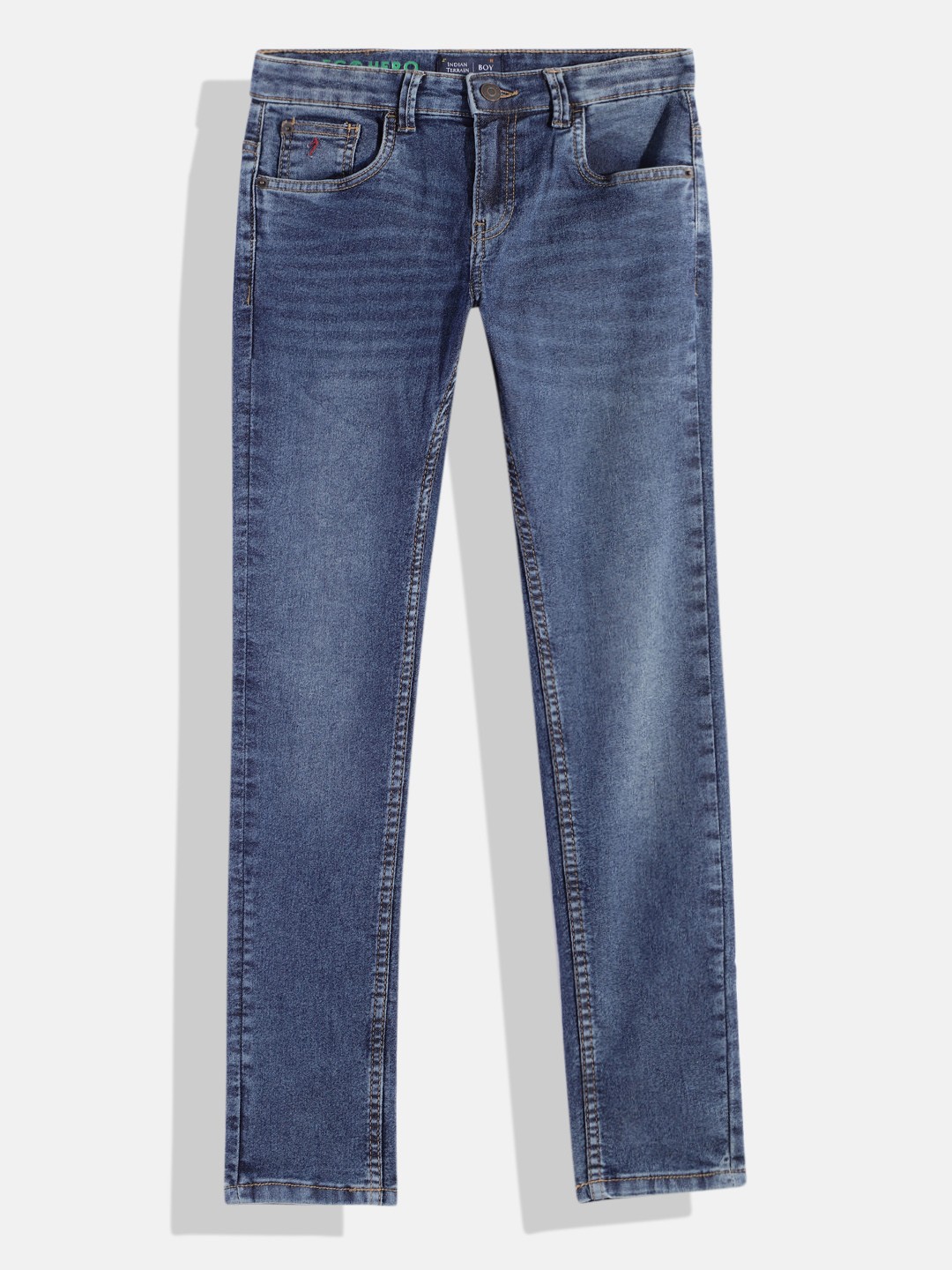 

Indian Terrain Boys Stretchable Jeans, Blue