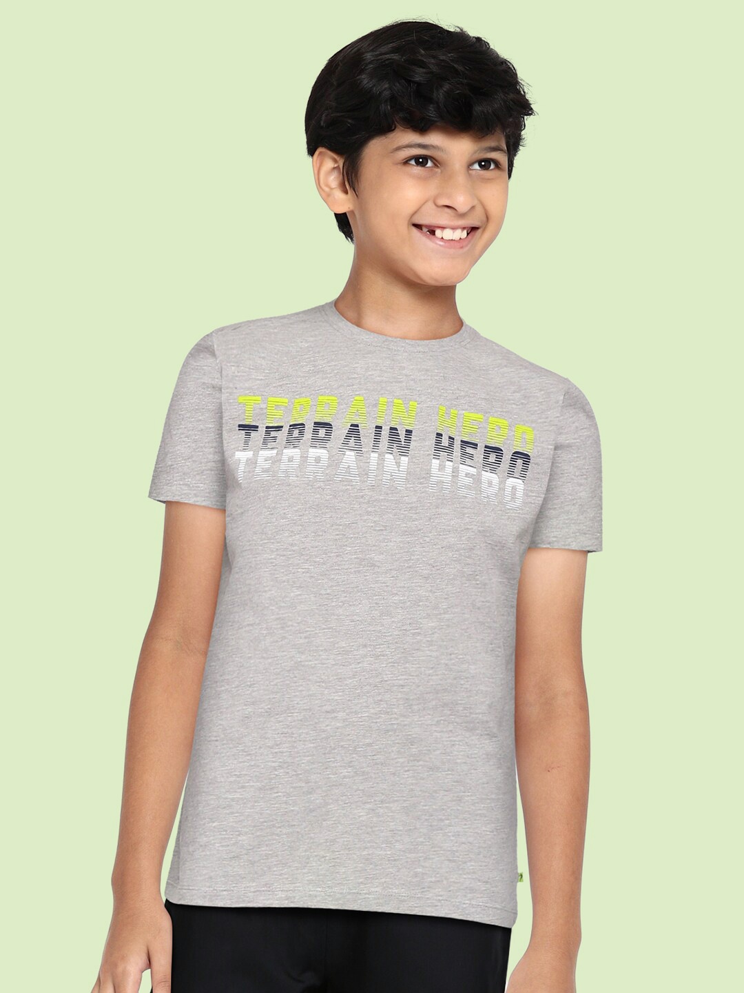 

Indian Terrain Boys Grey Printed T-shirt