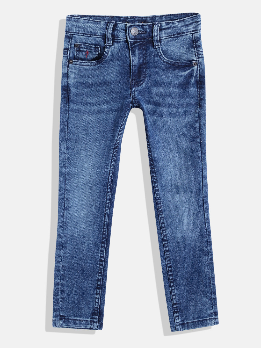 

Indian Terrain Boys Light Fade Stretchable Jeans, Blue