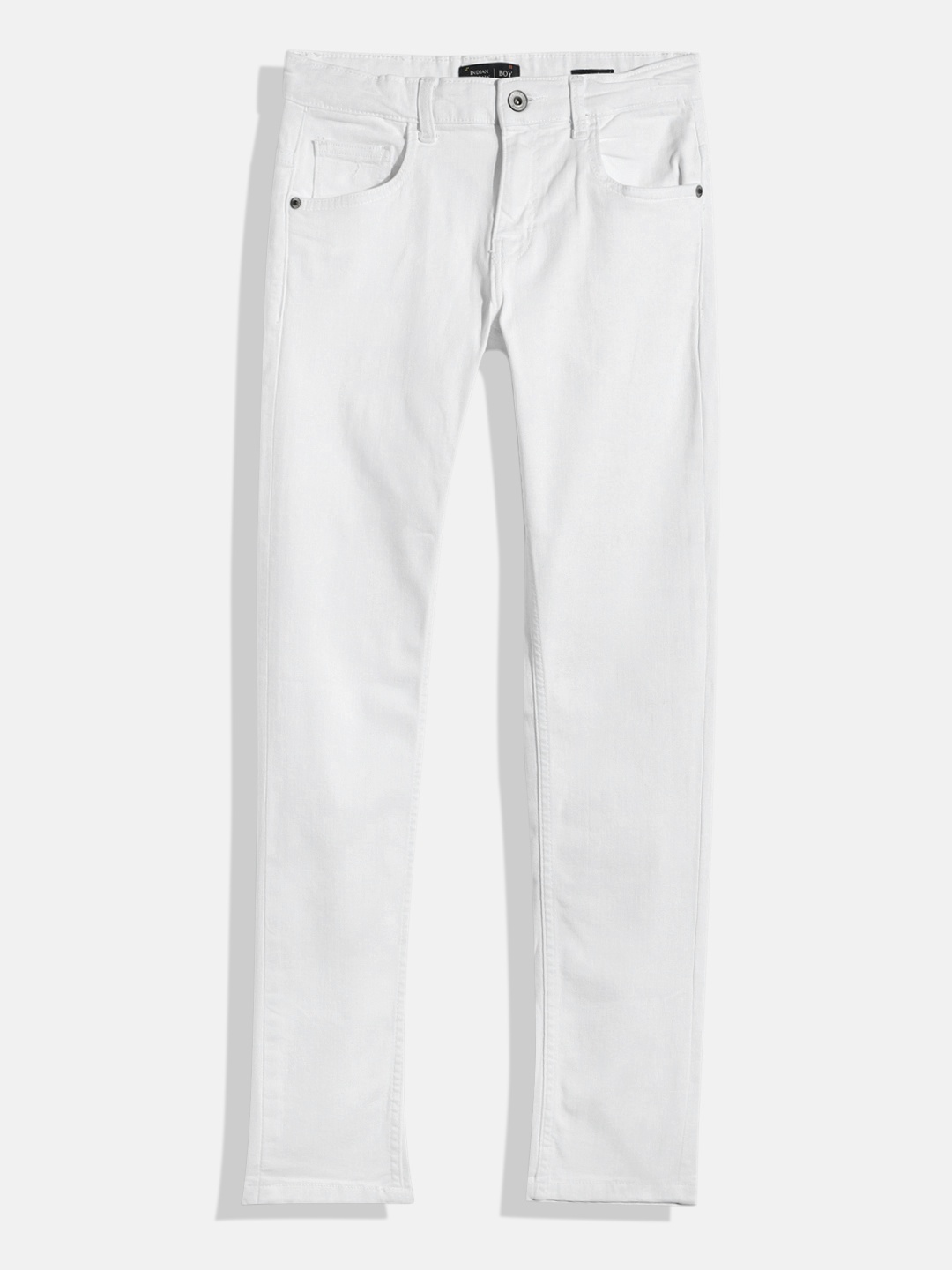 

Indian Terrain Boys Regular Fit Clean Look Stretchable Jeans, White