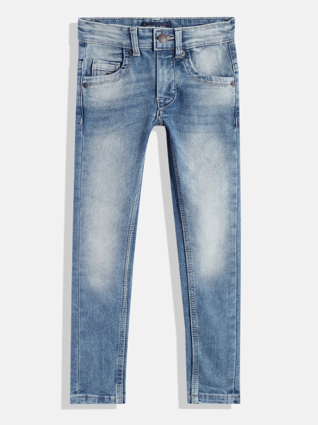 

Indian Terrain Boys Heavy Fade Stretchable Jeans, Blue