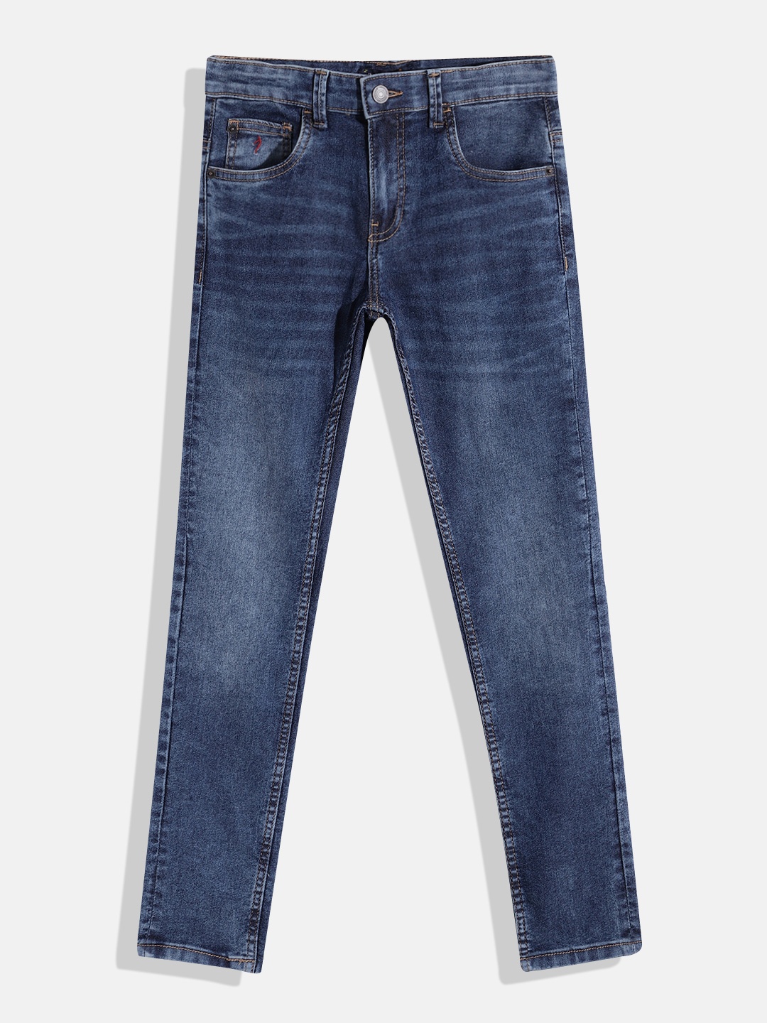 

Indian Terrain Boys Mid-Rise Light Fade Stretchable Jeans, Blue