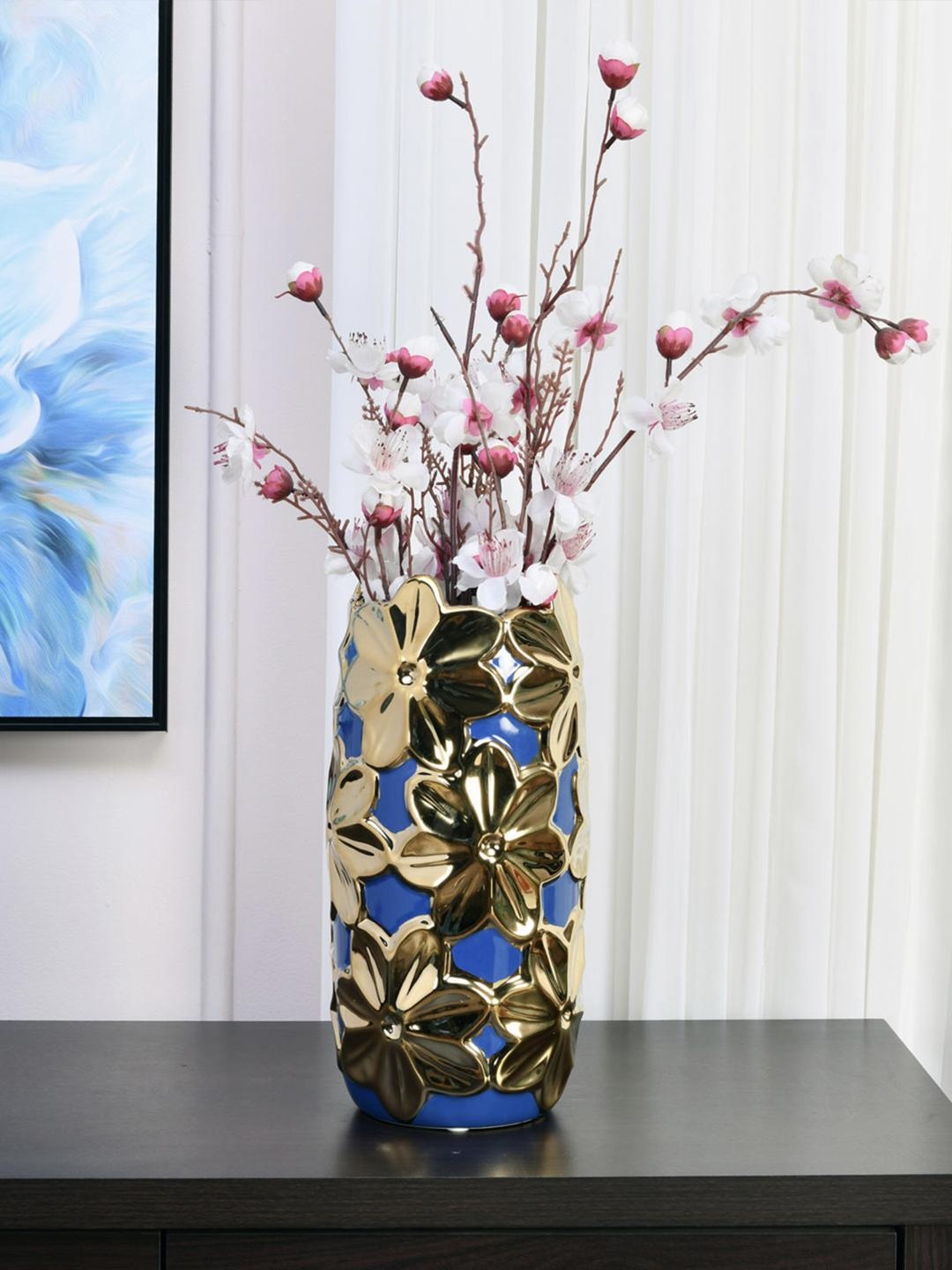 

Athome by Nilkamal Sea Green Flora Tumbler Vase
