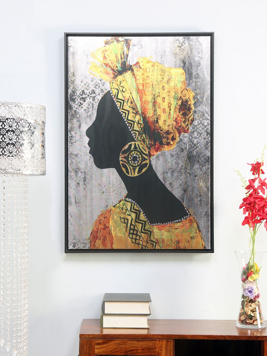 

Athome by Nilkamal Mustard African Lady Painting