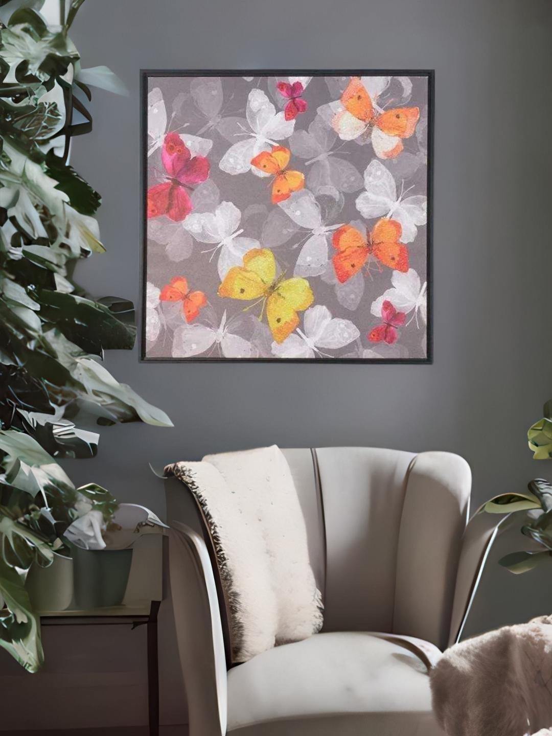 

Athome by Nilkamal Multicoloured Butterfly Painting, Multi
