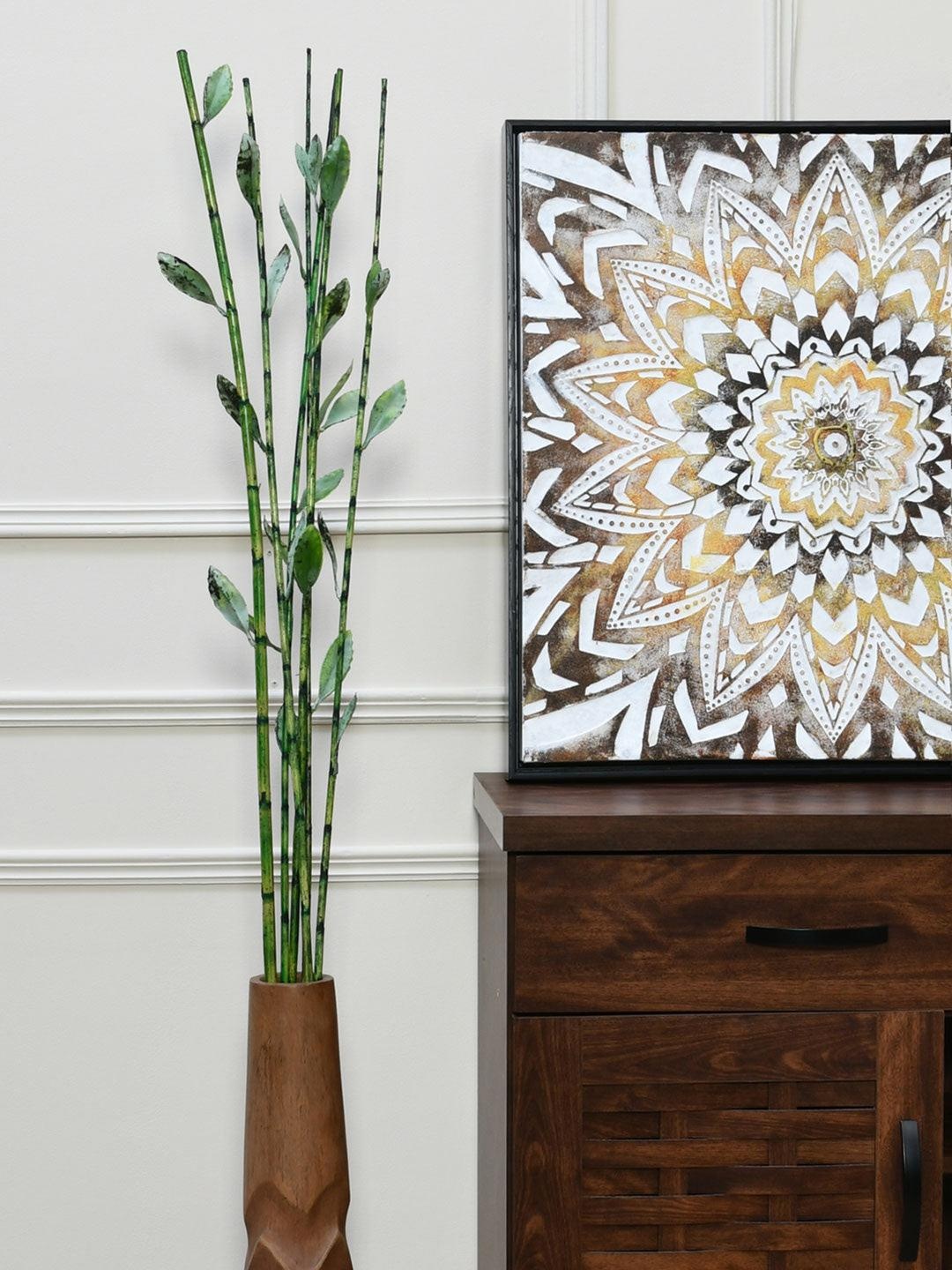 

Athome by Nilkamal Green Bamboo Wicker Stick With Leaf