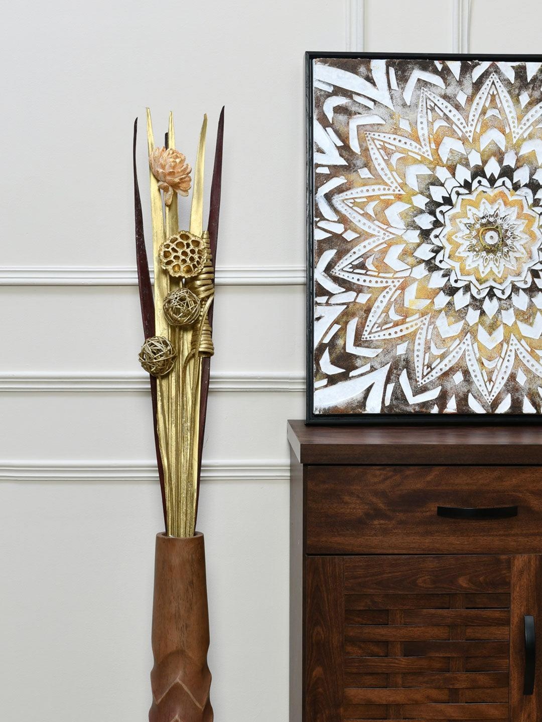 

Athome by Nilkamal Gold-Toned Touch Wicker Bunch