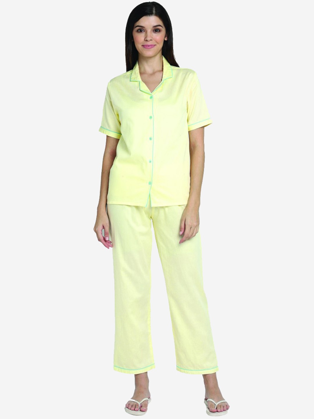 

shopbloom Women Yellow Night suit