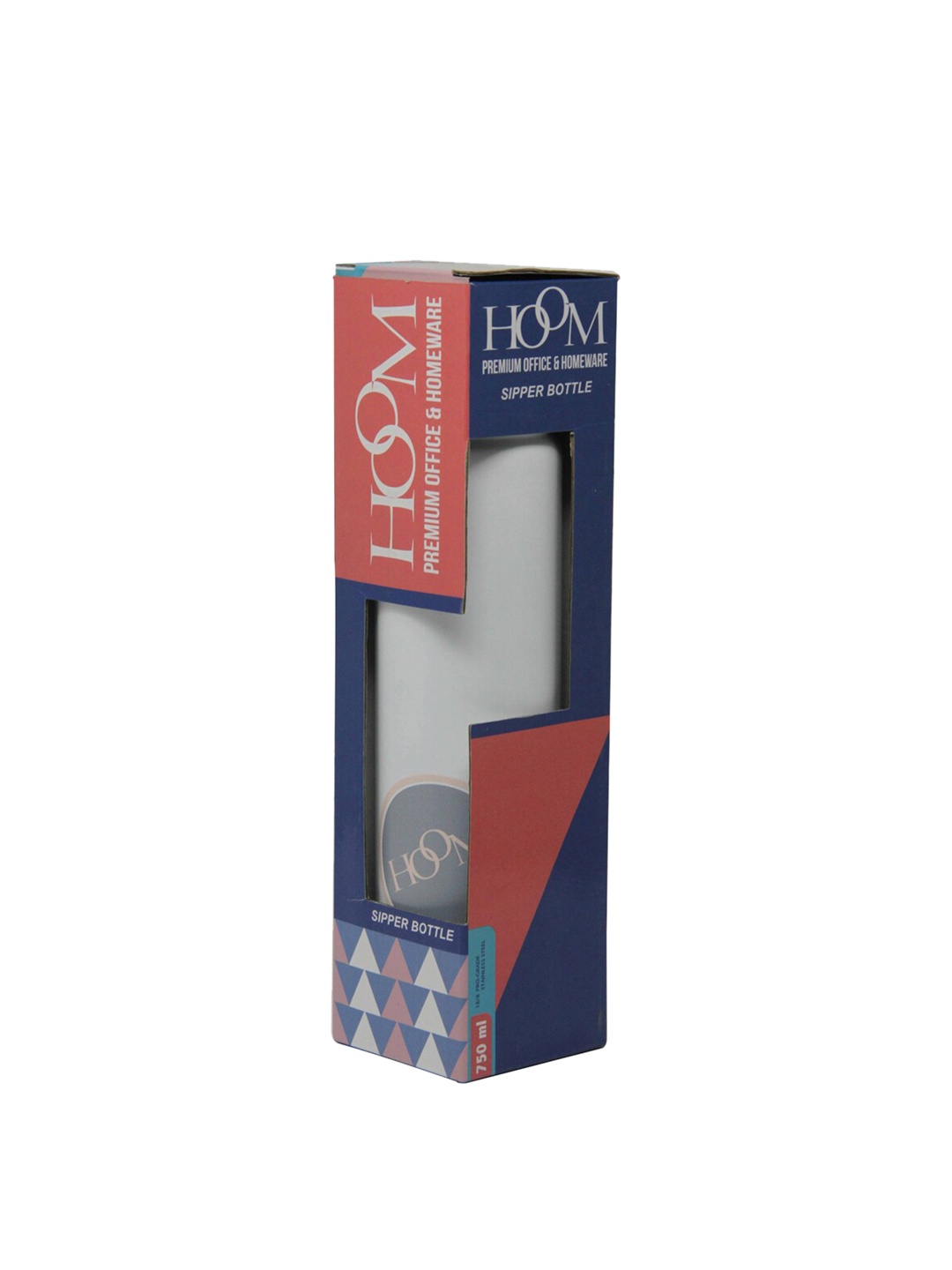 

HOOM White & Pink Printed Stainless Steel Double Wall Water Bottle 750ml