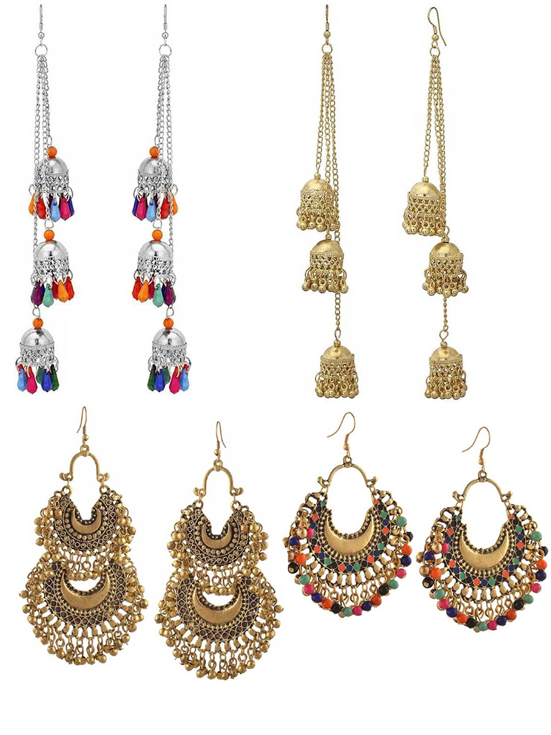 

Vembley Gold-Toned Contemporary Jhumkas Earrings