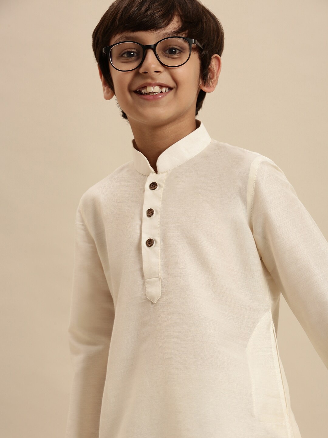 

Sanwara Boys White Kurta with Pyjamas