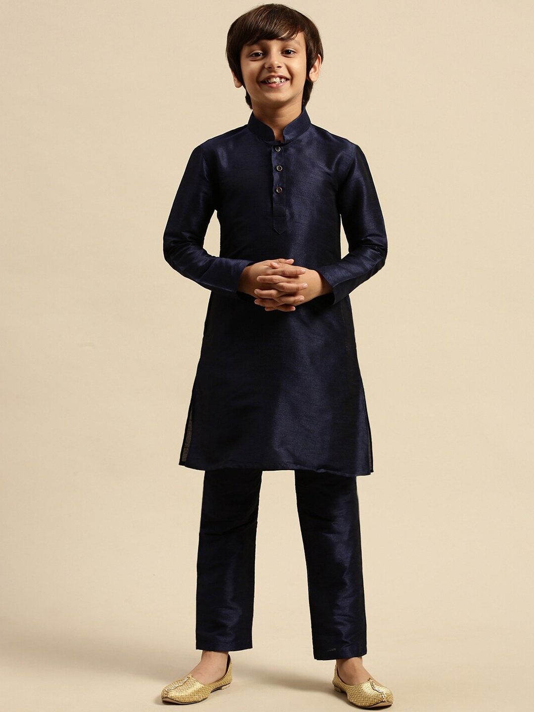 

Sanwara Boys Blue Kurta with Pyjamas