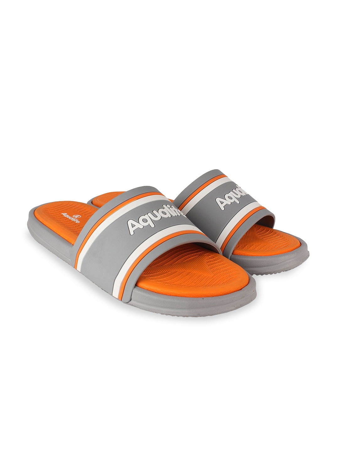 

Aqualite Men Grey Printed Sliders