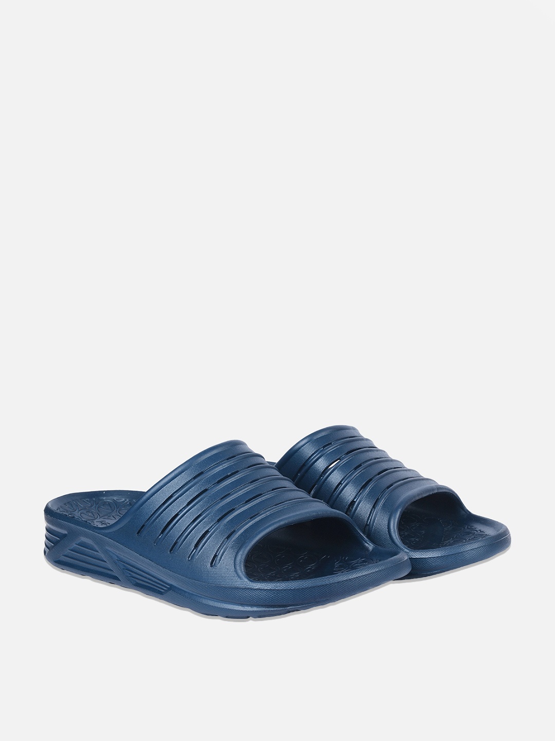 

Aqualite Men Navy Blue Solid Sliders