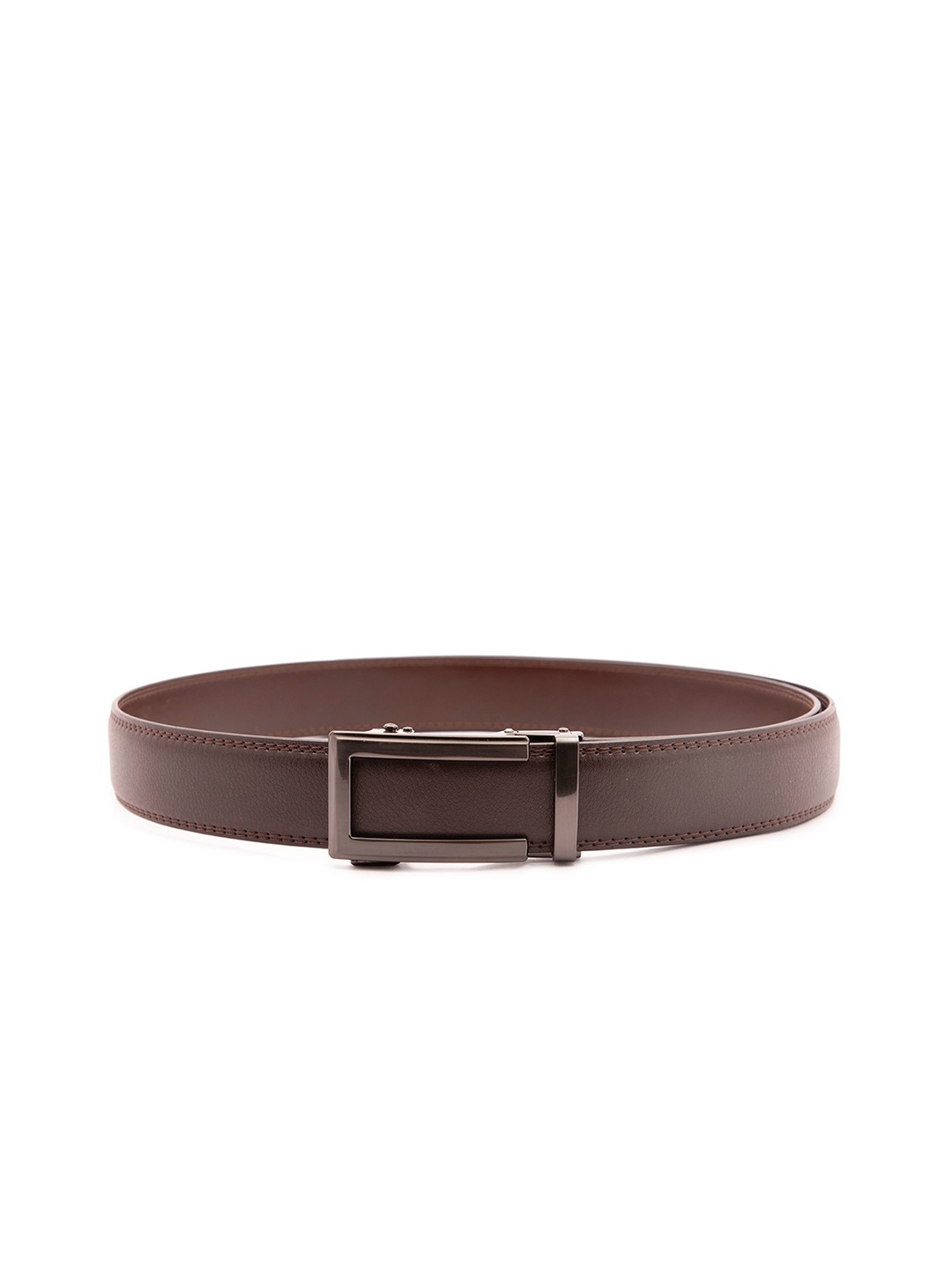 

ELOPPE Men Brown Textured Leather Belt