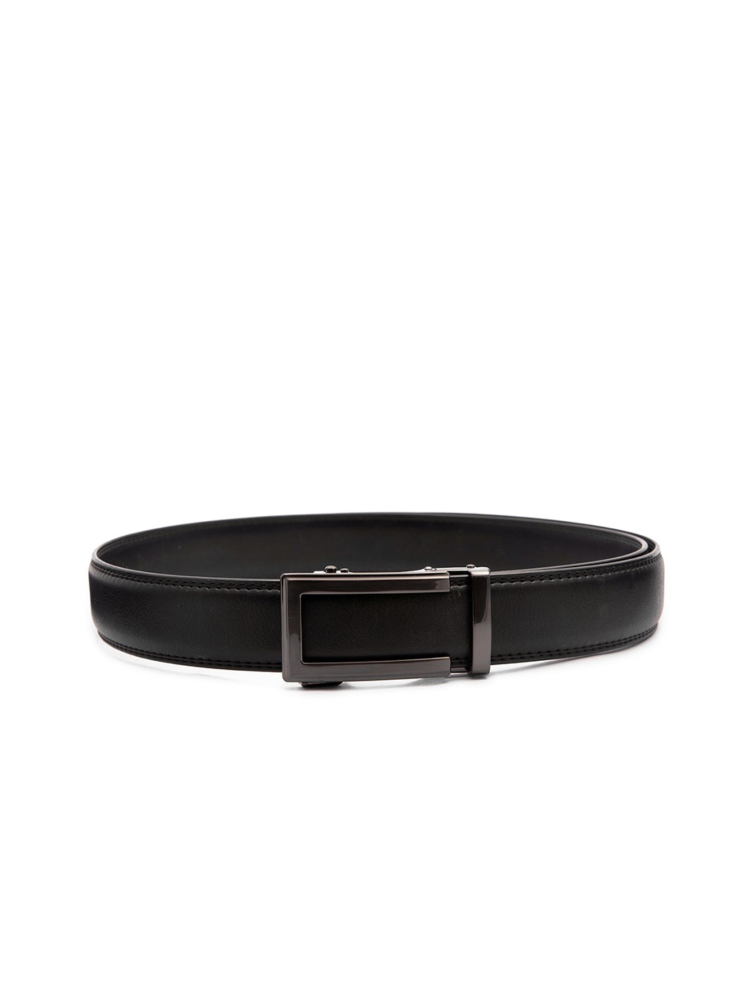 

ELOPPE Men Black Textured Leather Belt