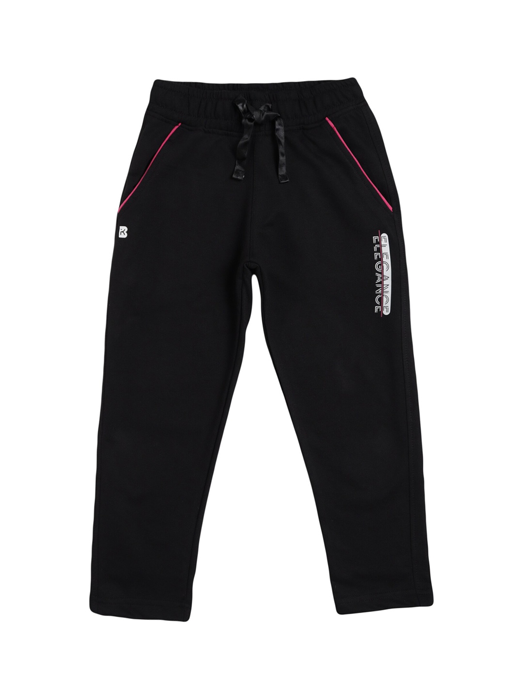 

PROTEENS Girls Antiviral & Antibacterial Black Solid Cotton Track Pants