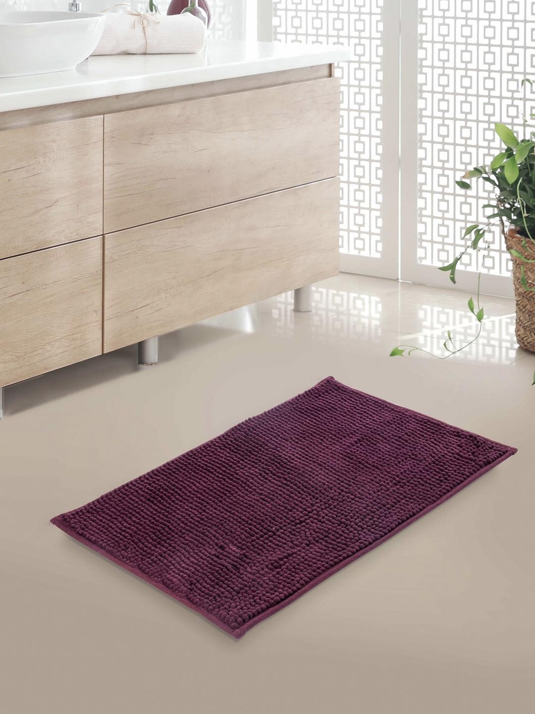 

Athome by Nilkamal Purple Solid 110 GSM Bath Rugs