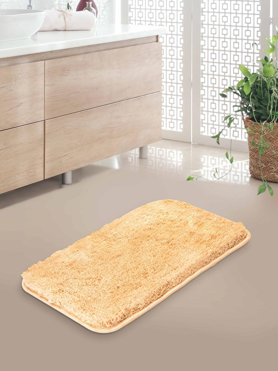 

Athome by Nilkamal Beige Solid 110 GSM Bath Rug